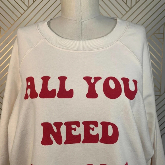 Wildfox All You‎ Need Is Love Sommers Sweatshirt - Picture 4 of 13